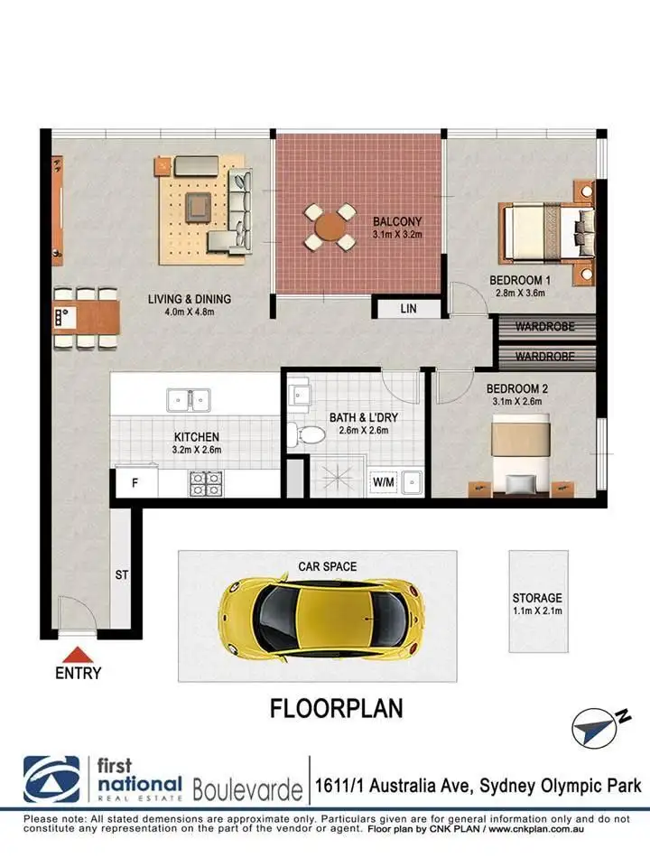 Floorplan of Homely apartment listing, 1611/1 Australia Avenue, Sydney Olympic Park NSW 2127