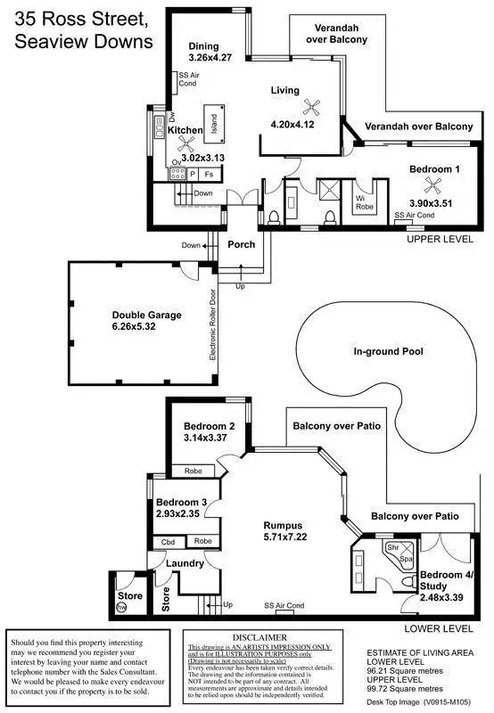 Floorplan of Homely house listing, 35 Ross Street, Seaview Downs SA 5049