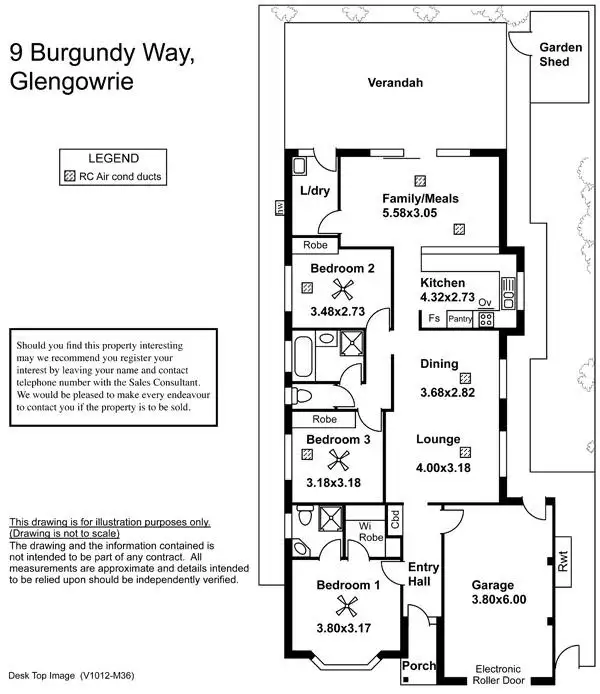Floorplan of Homely house listing, 9 Burgundy Way, Glengowrie SA 5044