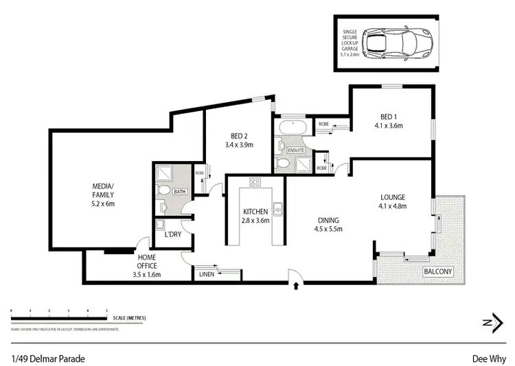 Floorplan of Homely unit listing, 1/49-53 Delmar Parade, Dee Why NSW 2099