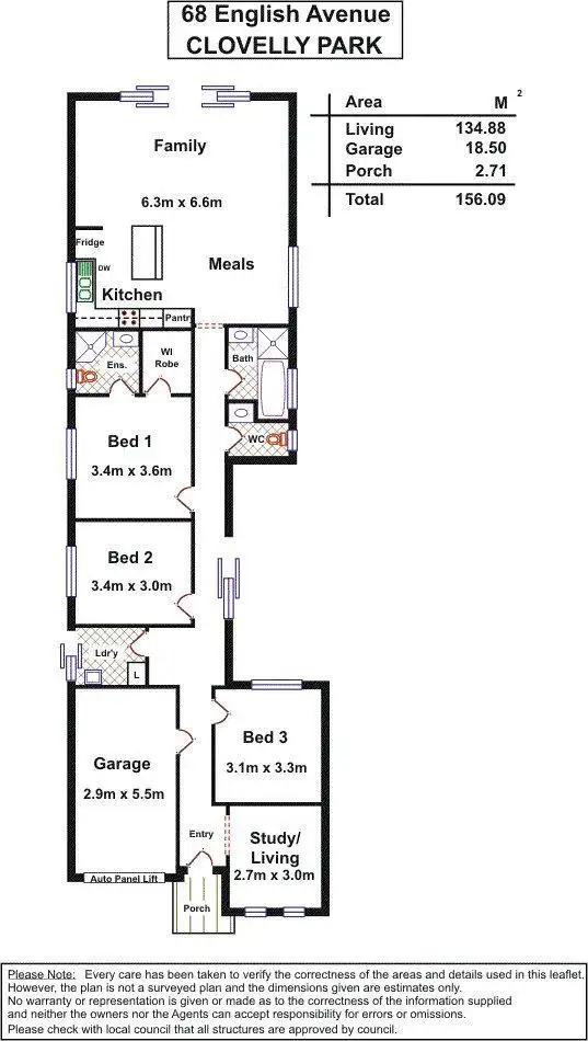Floorplan of Homely house listing, 68 English Avenue, Clovelly Park SA 5042
