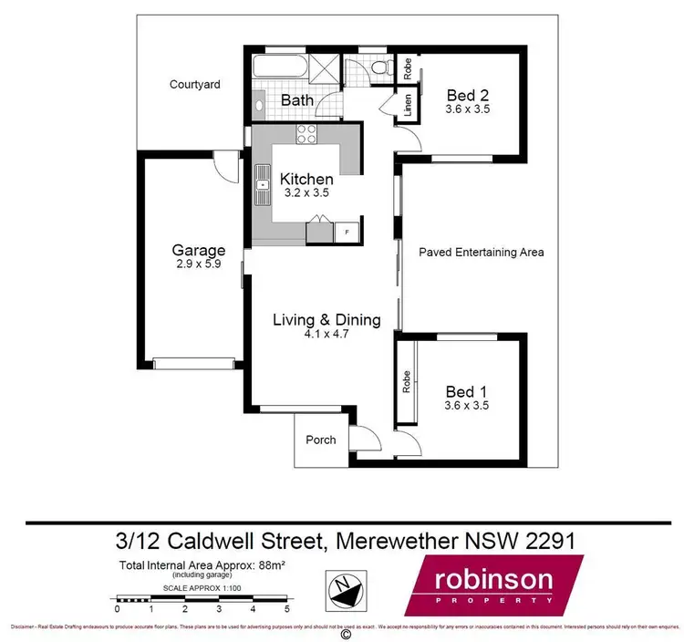 Floorplan of Homely villa listing, 3/12 Caldwell Street, Merewether NSW 2291