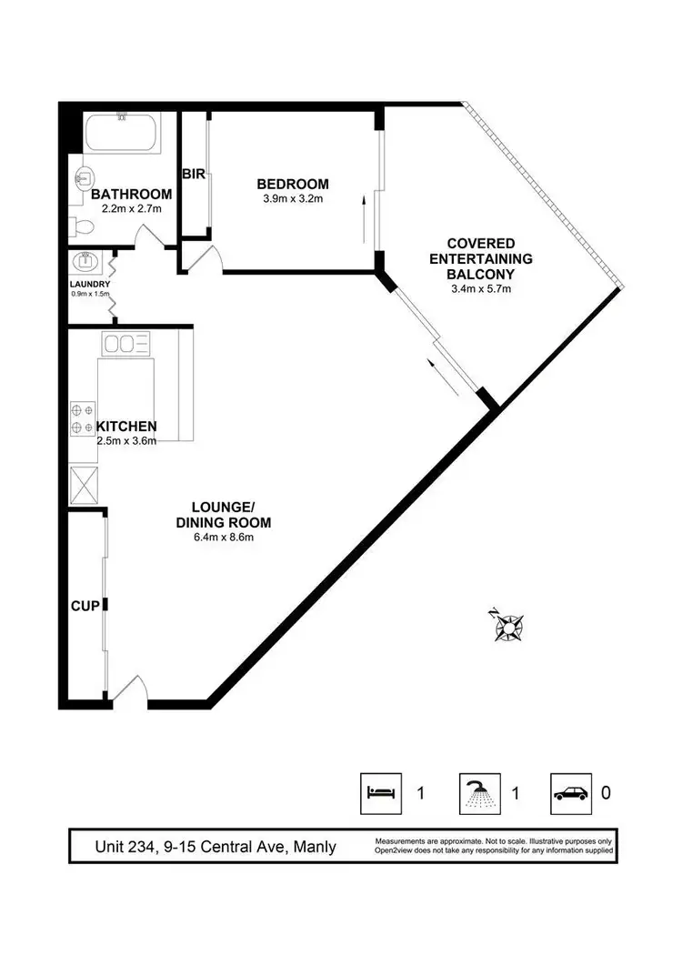 Floorplan of Homely apartment listing, 234/9-15 Central Avenue, Manly NSW 2095