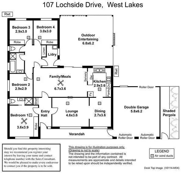 Floorplan of Homely house listing, 107 Lochside Drive, West Lakes SA 5021