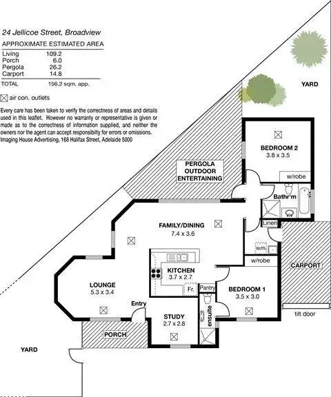Floorplan of Homely house listing, 24 Jellicoe Street, Broadview SA 5083