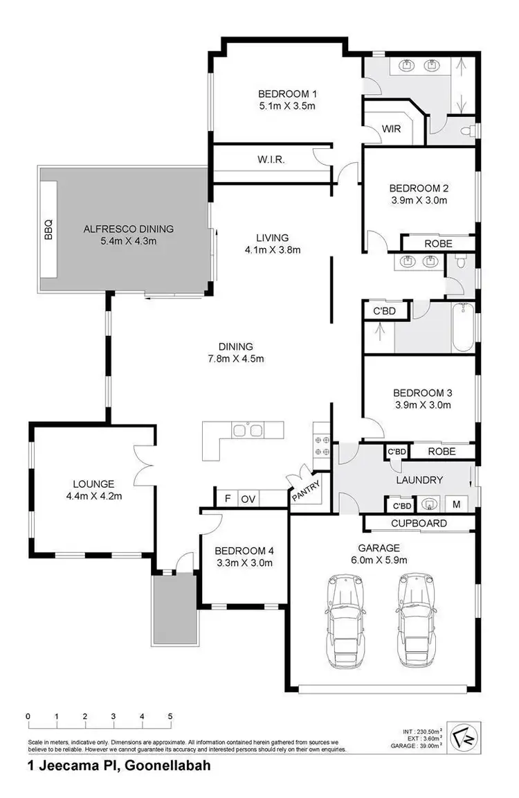 Floorplan of Homely house listing, 1 Jeecama Place, Goonellabah NSW 2480