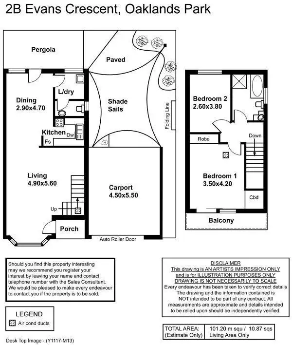 Floorplan of Homely house listing, 2B Evans Crescent, Oaklands Park SA 5046