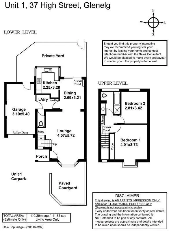 Floorplan of Homely house listing, 1/37 High Street, Glenelg SA 5045