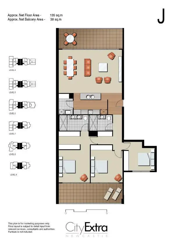 Floorplan of Homely unit listing, 501/24 Bolton Street, Newcastle NSW 2300