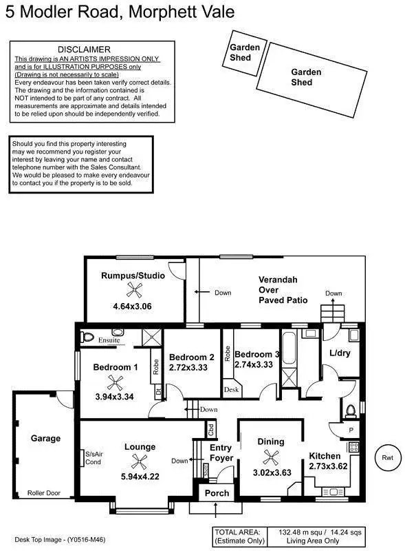 Floorplan of Homely house listing, 5 Modler Road, Morphett Vale SA 5162