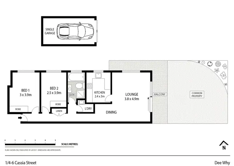 Floorplan of Homely unit listing, 1/4-6 Cassia Street, Dee Why NSW 2099