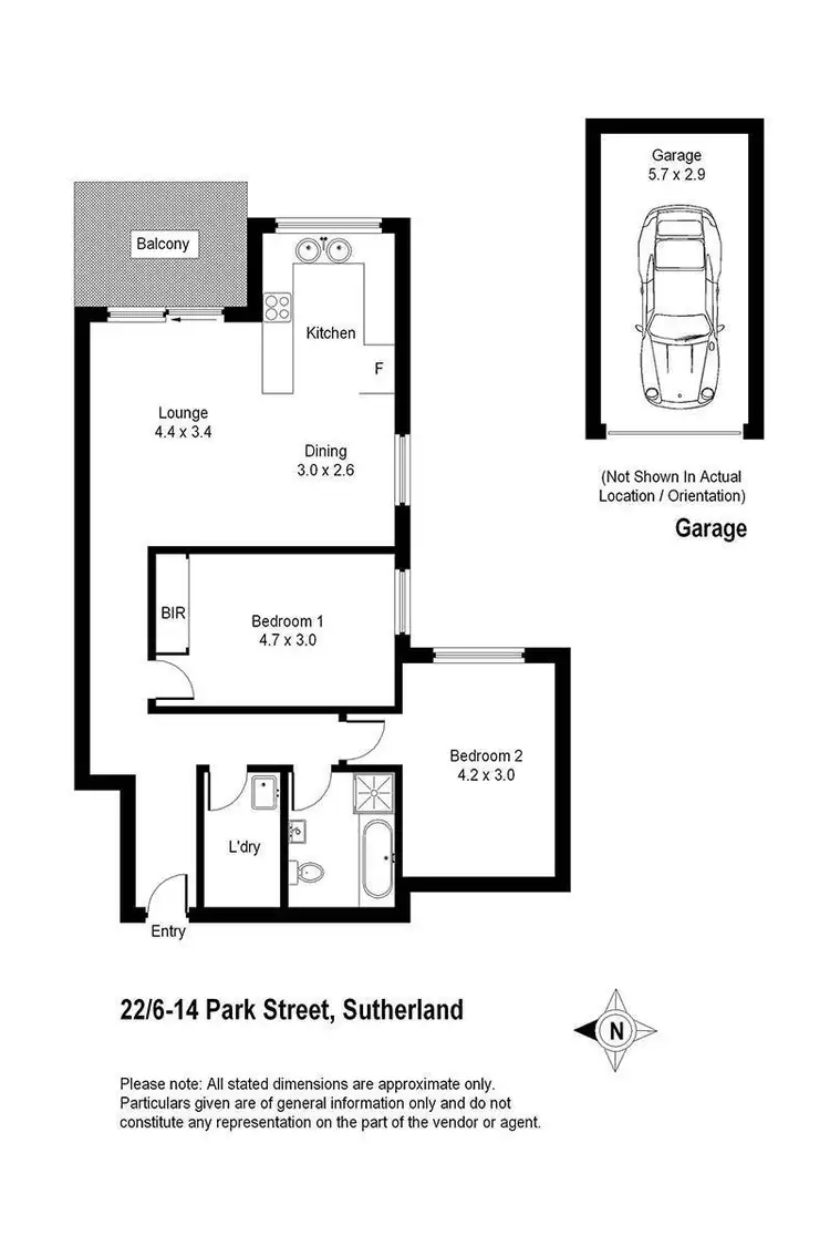 Floorplan of Homely apartment listing, 22/6-14 Park Street, Sutherland NSW 2232