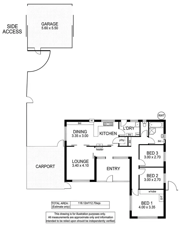 Floorplan of Homely house listing, 122 Corunna Avenue, Melrose Park SA 5039
