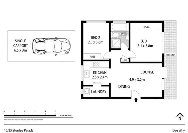 Floorplan of Homely unit listing, 10/25 Sturdee Parade, Dee Why NSW 2099