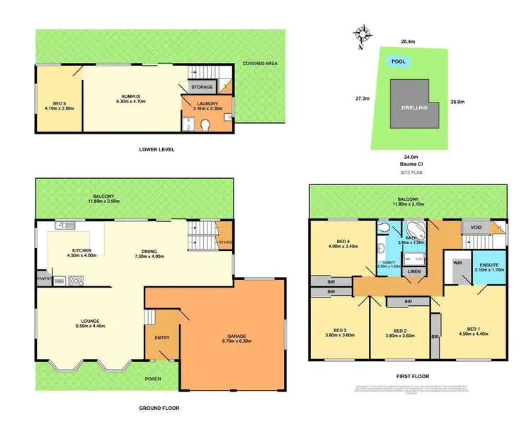 Floorplan of Homely house listing, 6 Baurea Close, Edgeworth NSW 2285
