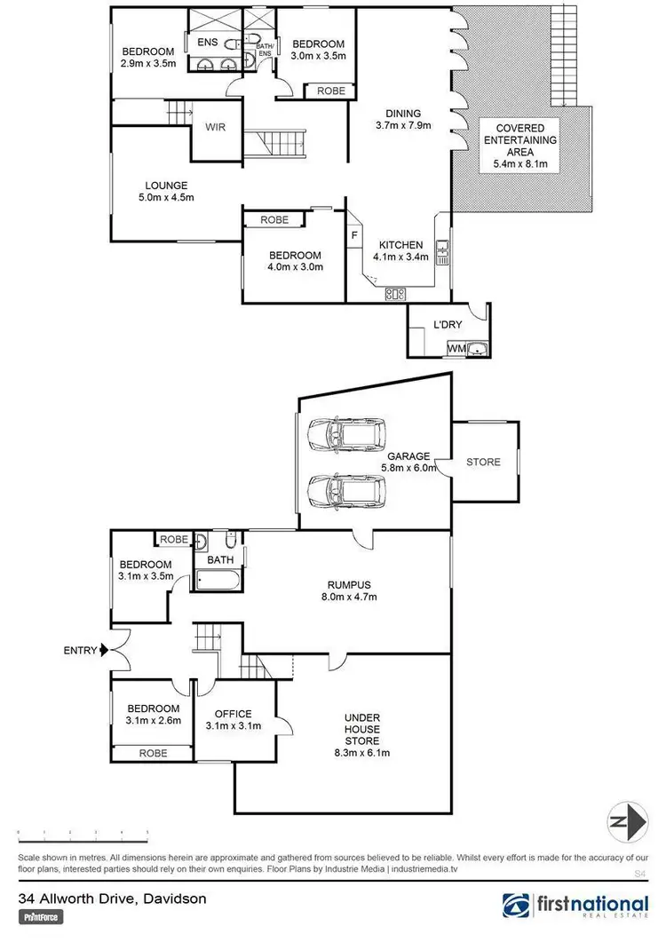 Floorplan of Homely house listing, 34 Allworth Drive, Davidson NSW 2085