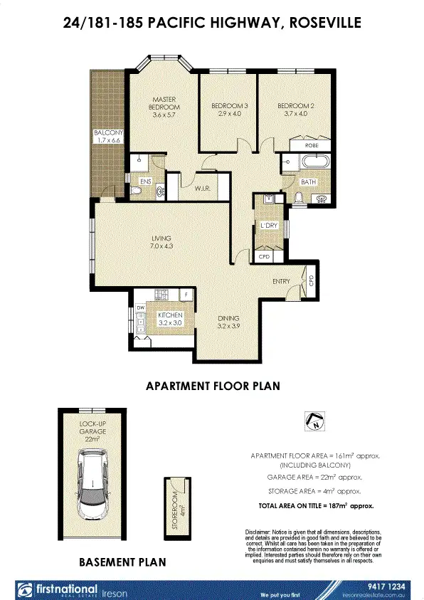 Floorplan of Homely apartment listing, 24/181-185 Pacific Highway, Roseville NSW 2069