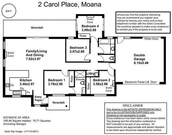 Floorplan of Homely house listing, 2 Carol Place, Moana SA 5169
