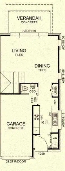 Floorplan of Homely townhouse listing, 1/14 San Francisco Avenue, Coffs Harbour NSW 2450