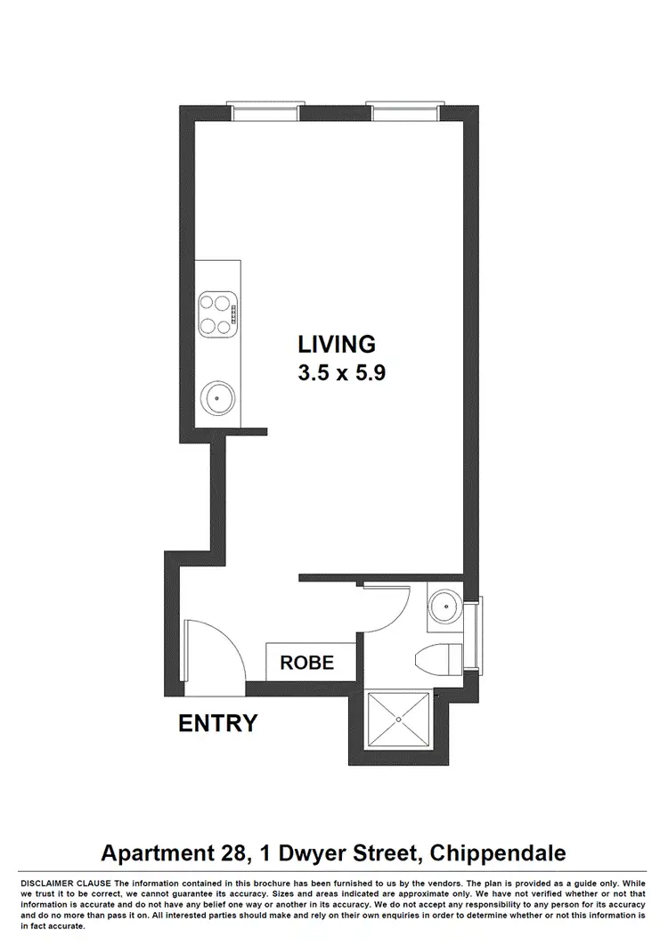 Floorplan of Homely apartment listing, 28/1 Dwyer Street, Chippendale NSW 2008