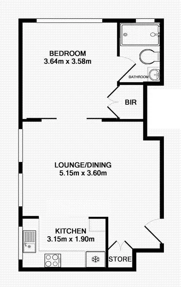 Floorplan of Homely apartment listing, 43/10 Barncleuth Square, Elizabeth Bay NSW 2011