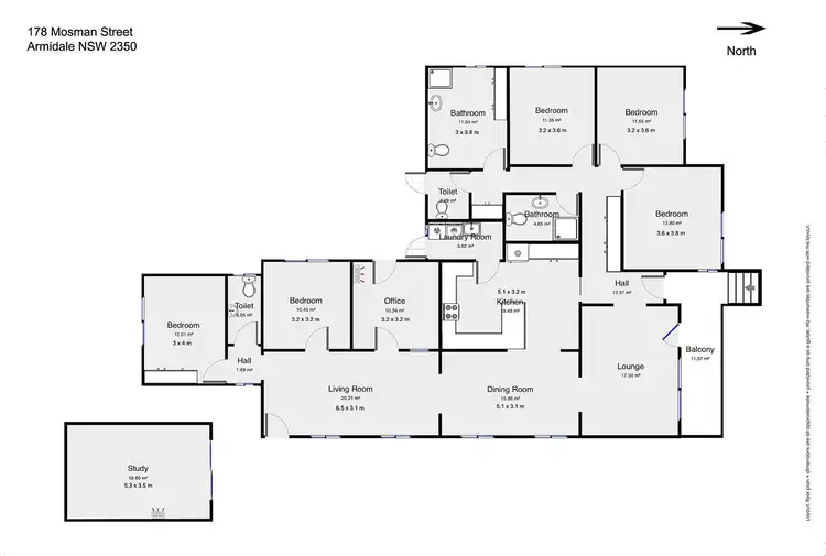 Floorplan of Homely house listing, 178 Mossman Street, Armidale NSW 2350