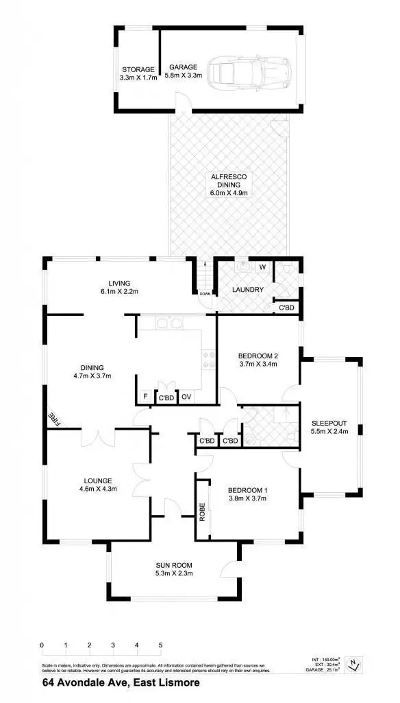 Floorplan of Homely house listing, 64 Avondale Avenue, East Lismore NSW 2480