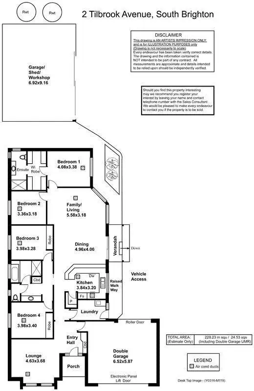 Floorplan of Homely house listing, 2 Tilbrook Crescent, South Brighton SA 5048