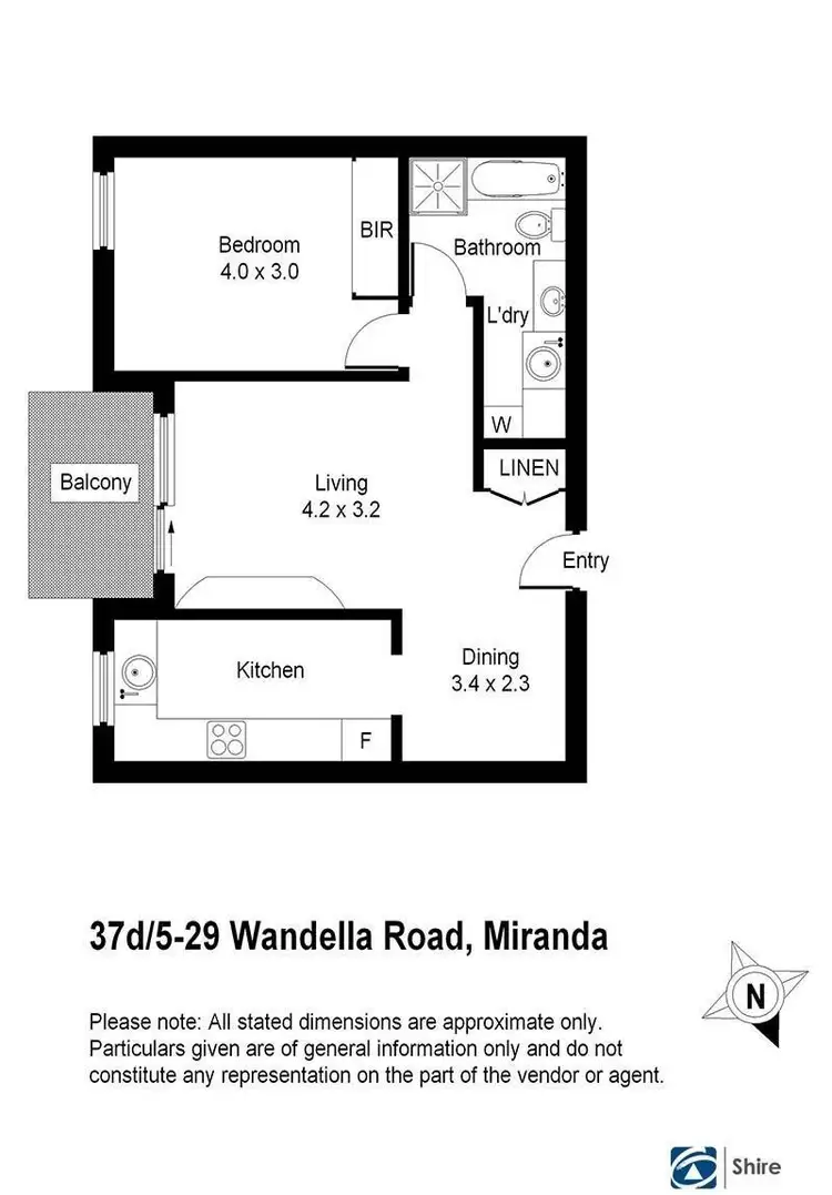 Floorplan of Homely unit listing, 37D/5-29 Wandella Road, Miranda NSW 2228