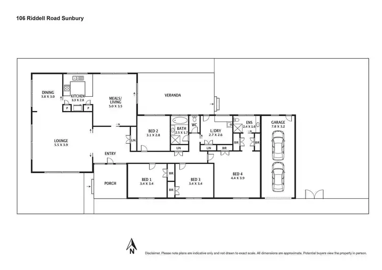 Floorplan of Homely house listing, 106 Riddell Road, Sunbury VIC 3429