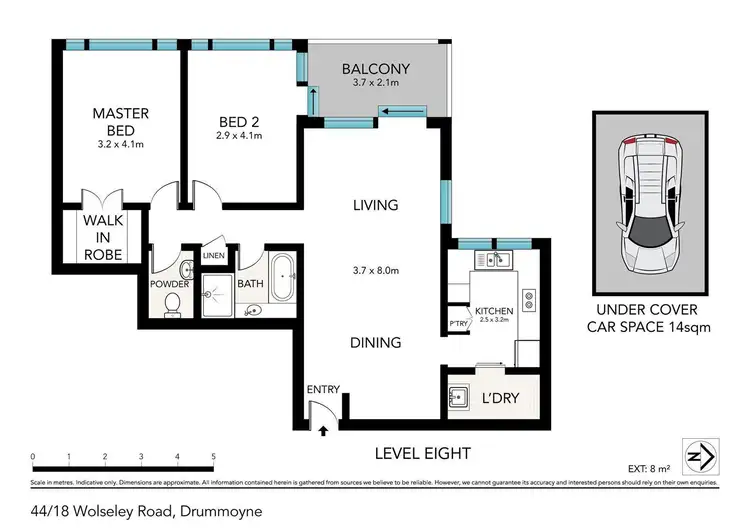 Floorplan of Homely apartment listing, 44/18 Wolseley Street, Drummoyne NSW 2047