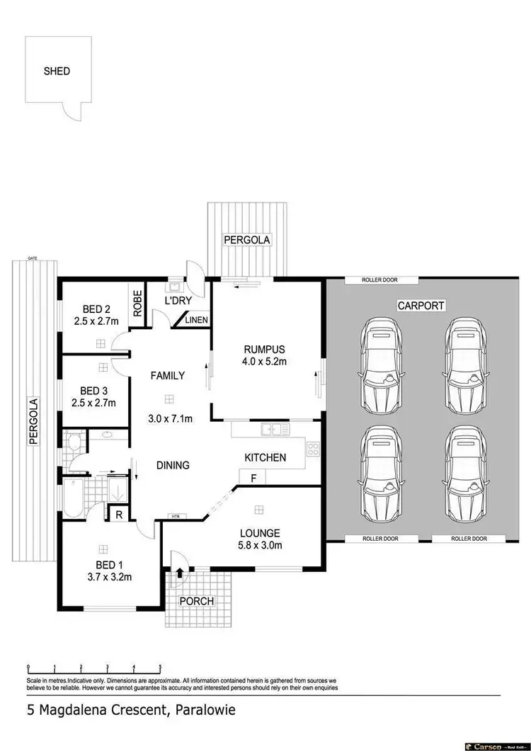 Floorplan of Homely house listing, 5 Magdalena Crescent, Paralowie SA 5108