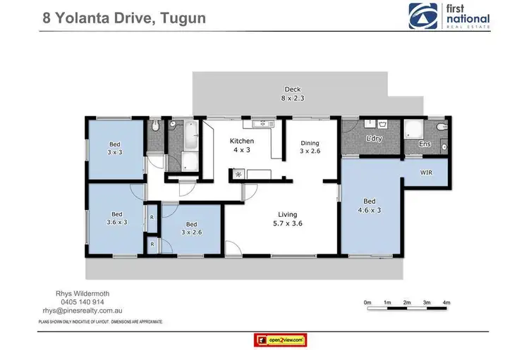 Floorplan of Homely house listing, 8 Yolanta Drive, Tugun QLD 4224