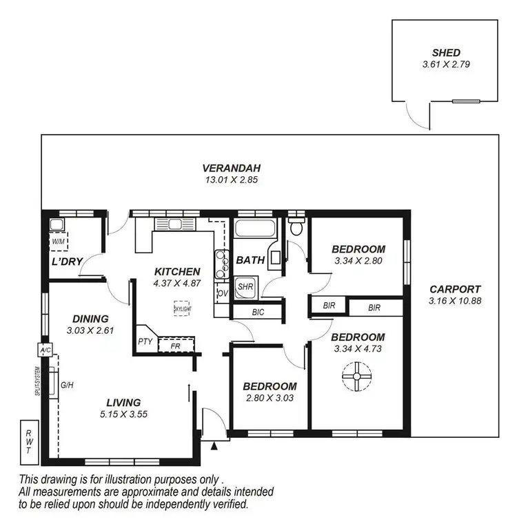 Floorplan of Homely house listing, 7 Roycroft Avenue, Gulfview Heights SA 5096