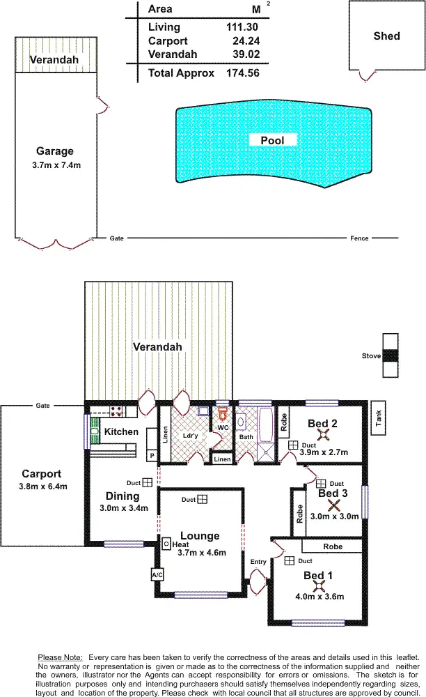 Floorplan of Homely house listing, 12 Barns Avenue, Highbury SA 5089