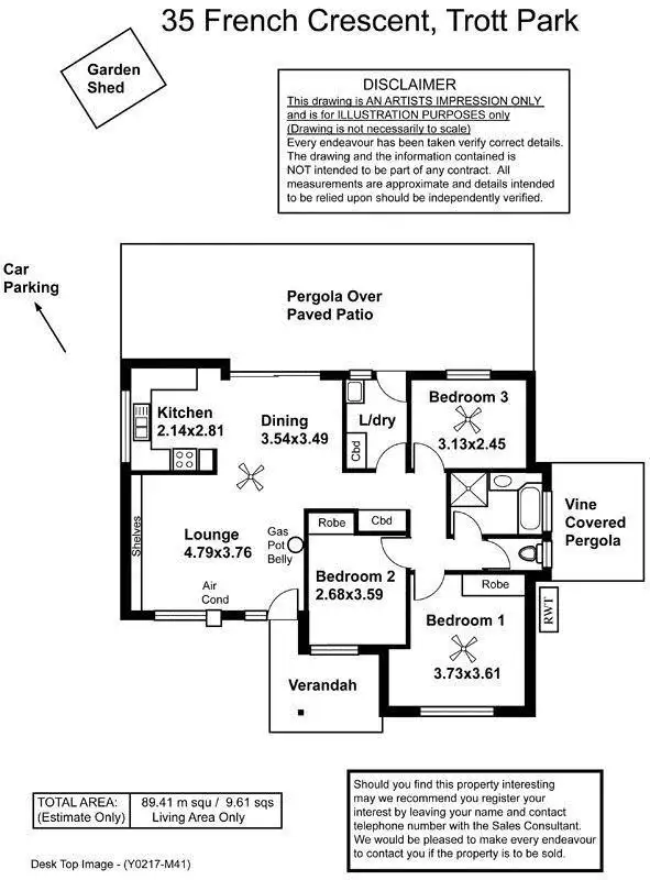 Floorplan of Homely house listing, 35 French Crescent, Trott Park SA 5158