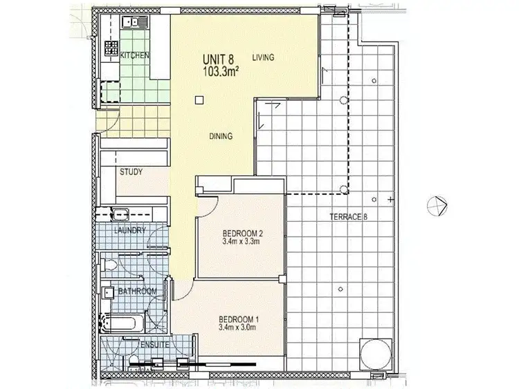 Floorplan of Homely unit listing, 8/22 Milford Street, Islington NSW 2296