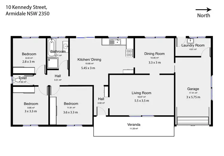 Floorplan of Homely house listing, 10 Kennedy Street, Armidale NSW 2350