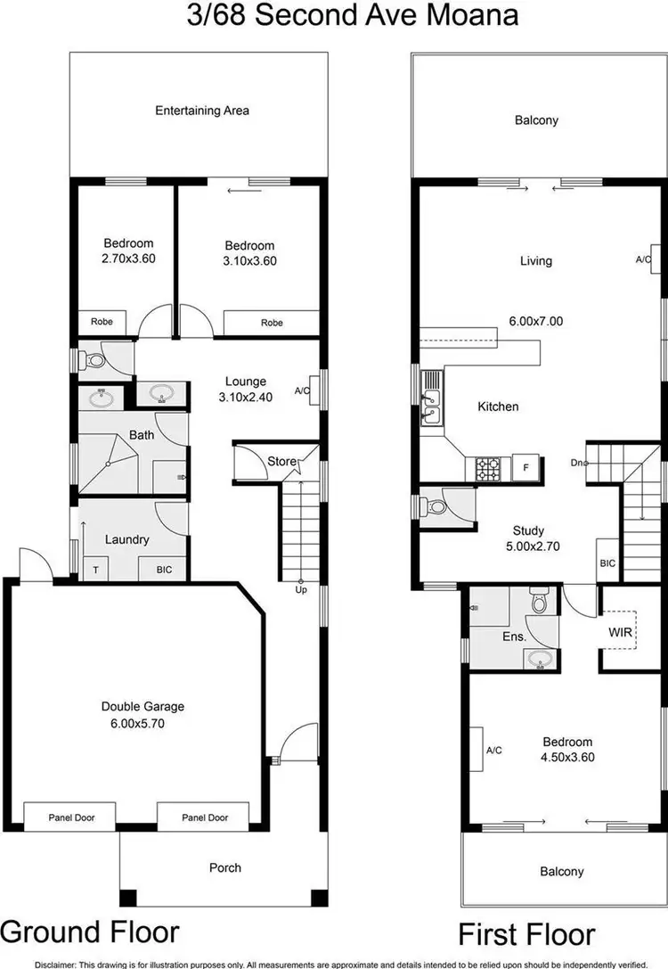 Floorplan of Homely house listing, 3/68 Second Avenue, Moana SA 5169