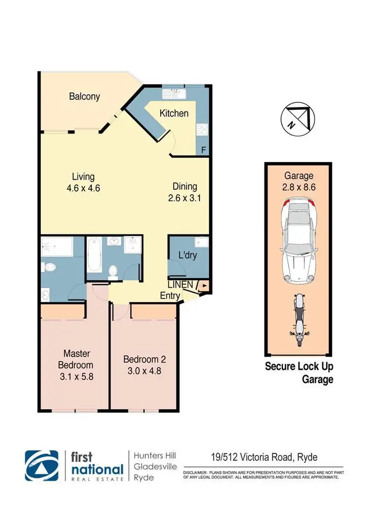 Floorplan of Homely apartment listing, 19/512 Victoria Road, Ryde NSW 2112