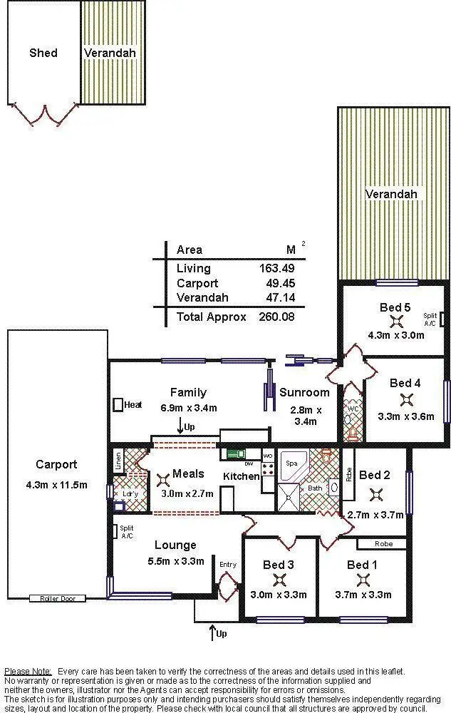 Floorplan of Homely house listing, 8 Scenic Way, Ridgehaven SA 5097