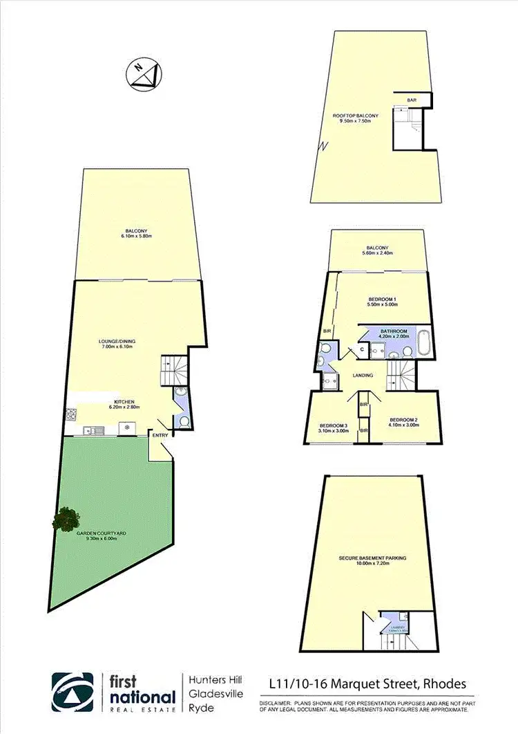 Floorplan of Homely townhouse listing, 11L/10-16 Marquet Street, Rhodes NSW 2138