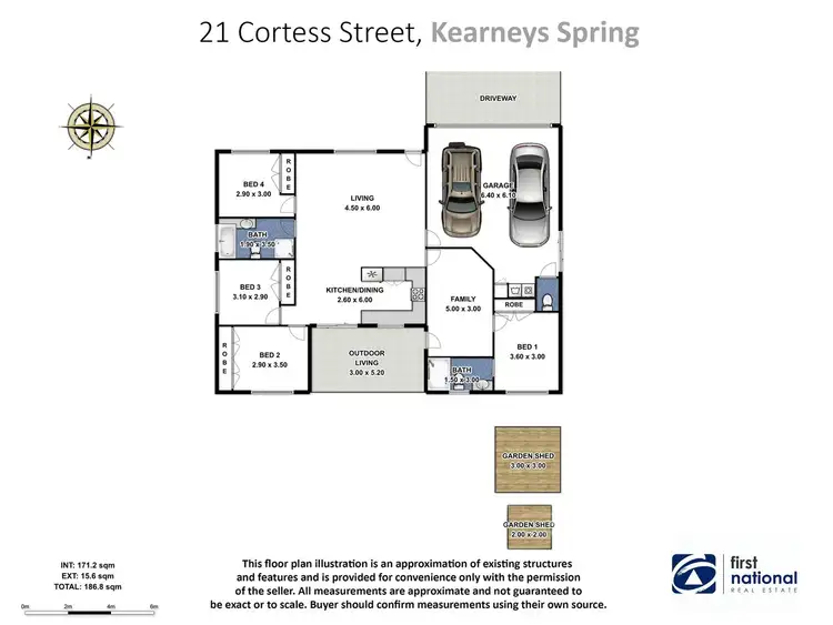 Floorplan of Homely house listing, 21 Cortess Street, Kearneys Spring QLD 4350