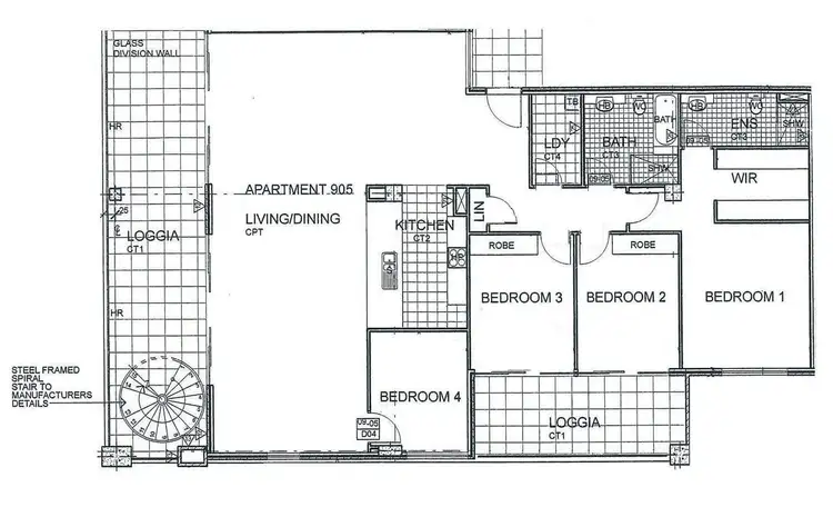 Floorplan of Homely unit listing, 905/335 Wharf Road, Newcastle NSW 2300