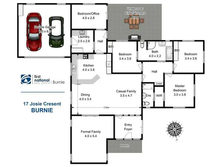 Floorplan of Homely house listing, 17 Josie Crescent, Romaine TAS 7320