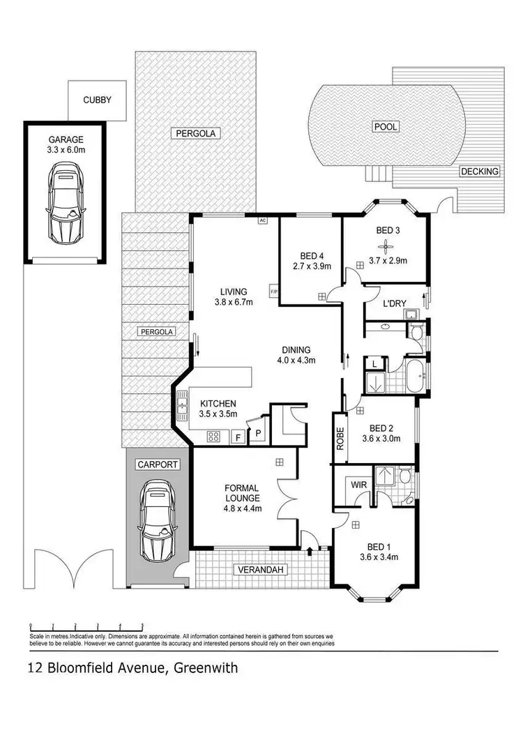 Floorplan of Homely house listing, 12 Bloomfield Avenue, Greenwith SA 5125