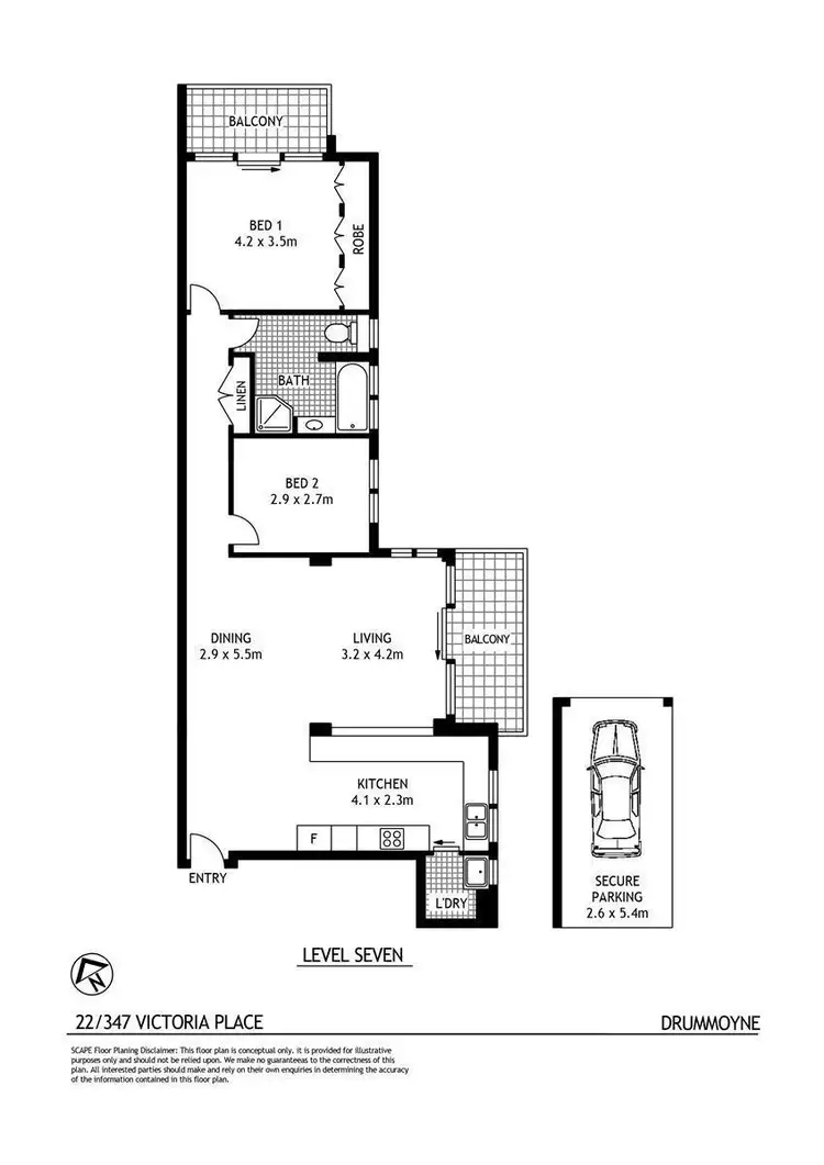 Floorplan of Homely apartment listing, 22/347 Victoria Place, Drummoyne NSW 2047