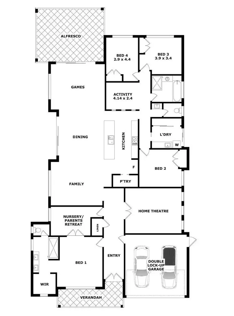 Floorplan of Homely house listing, 18 Ensign Drive, Swan View WA 6056