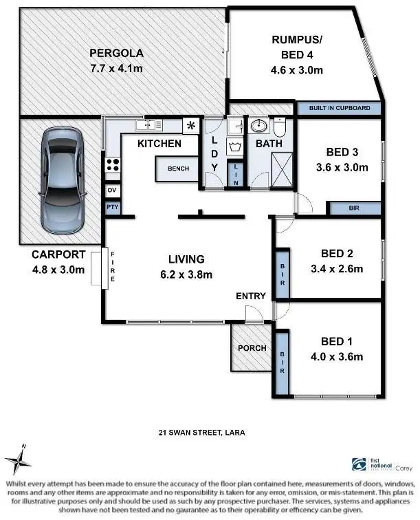 Floorplan of Homely house listing, 21 Swan Street, Lara VIC 3212