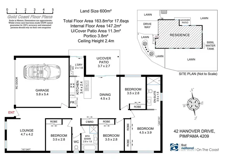 Floorplan of Homely house listing, 42 Hanover Drive, Pimpama QLD 4209